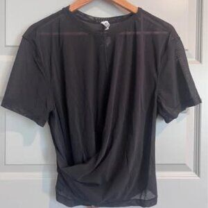 Lululemon Black Mesh Shirt